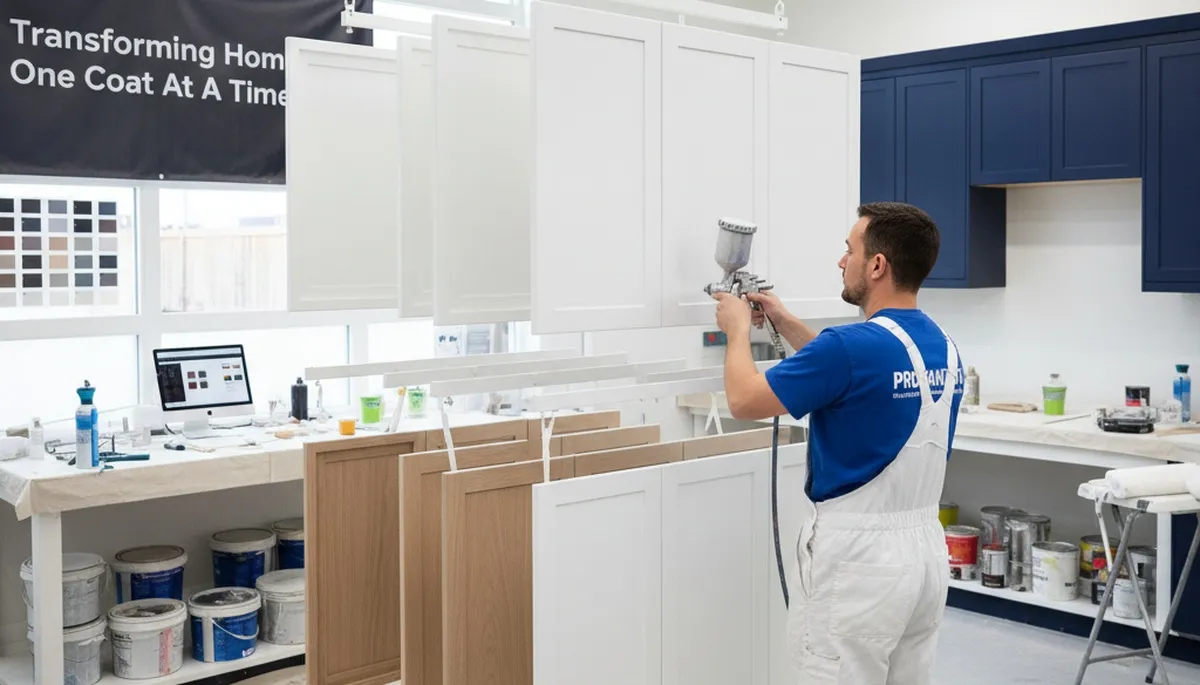 Cabinet painting in Royal Oak, MI for a kitchen update by Royal Oak Paint Pros